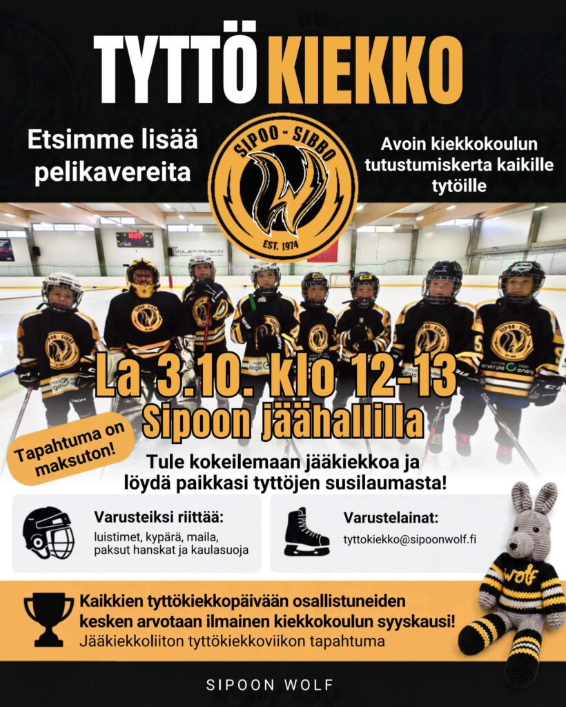 Sipoon Wolf on mukana Jääkiekkoliiton tyttökiekkoviikossa!